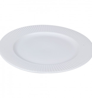Набор обеденных тарелок soft ripples, D27 см, белые, 2 шт. 