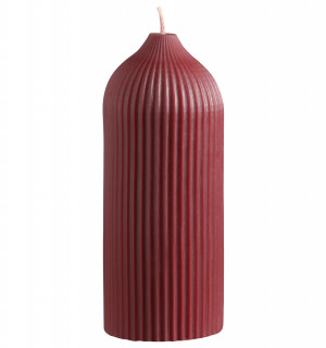 Свеча декоративная бордового цвета из коллекции edge, 16,5см 