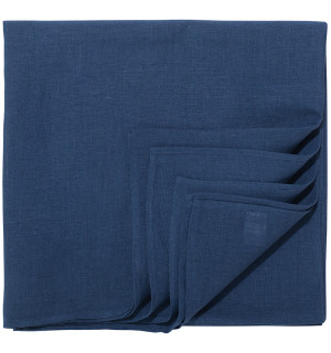 Скатерть из стираного льна синего цвета из коллекции essential, 170х170 см 