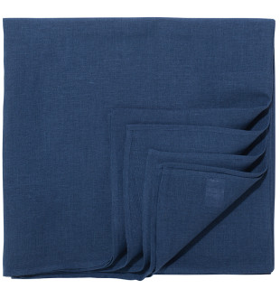 Скатерть из стираного льна синего цвета из коллекции essential, 150х250 см 