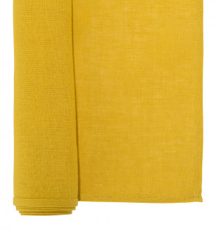 Дорожка на стол из стираного льна горчичного цвета из коллекции essential, 45х150 см 
