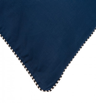 Набор из двух наволочек темно-синего цвета с контрастным кантом из коллекции essential, 50х70 см 