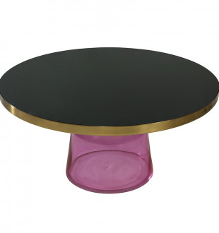 Столик кофейный odd, D75 см, черный/фиолетовый 