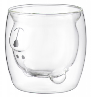 Чашка стеклянная с рисунком bear, 250 мл 