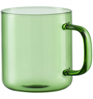 Чашка стеклянная, 350 мл, зеленая 