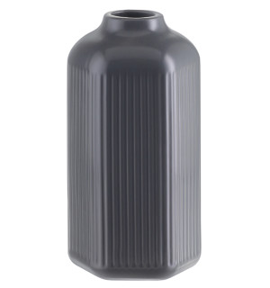 Ваза серого цвета из коллекции edge, 22см 
