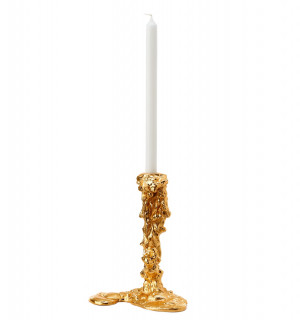 Подсвечник Drip candle holder gold l 