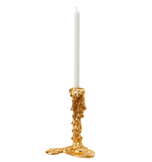 Подсвечник Drip candle holder gold l 