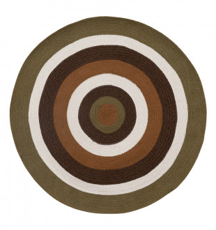 Ковер из хлопка target коричневого цвета из коллекции ethnic, D90 см 