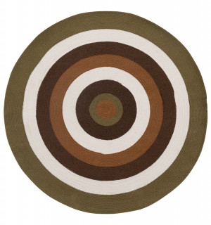 Ковер из хлопка target коричневого цвета из коллекции ethnic, D120 см 