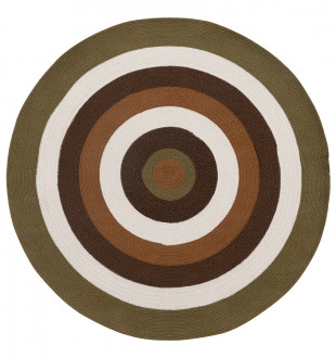 Ковер из хлопка target коричневого цвета из коллекции ethnic, D120 см 