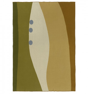 Плед из хлопка с рисунком rice plantation из коллекции terra, 130х180 см 