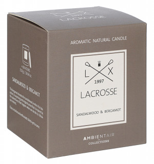 Свеча ароматическая lacrosse, Сандал и бергамот (новая), 60 ч 