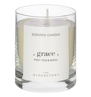 Свеча ароматическая the olphactory, grace, mint tea&basil (новая), 40 ч 