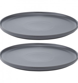 Набор из двух тарелок темно-серого цвета из коллекции essential, 25 см 