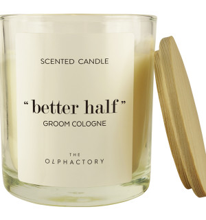 Свеча ароматическая the olphactory, better half, groom cologne, 40 ч 