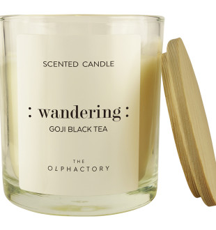 Свеча ароматическая the olphactory, wandering, goji black tea, 40 ч 