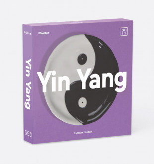Подставка для благовоний yin yang, D12 см, черно-белая 