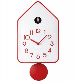 Часы настенные с маятником qq-up, красные 