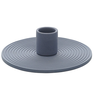 Подсвечник из каменной керамики темно-синего цвета из коллекции essential 