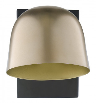 Светильник настенный enkel kopp, D22х22 см, золотистый/черный 