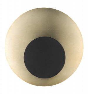 Светильник настенный stone, D35,5х15,5 см, черный/золотистый 