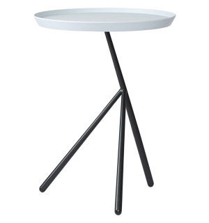 Столик приставной sustainable collection, D37,7 см, серый/черный 