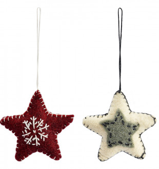 Набор елочных украшений из фетра christmas stars из коллекции new year essential, 3 шт. 