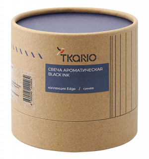 Свеча ароматическая с деревянным фитилём black ink из коллекции edge, синий, 60 ч 