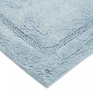 Коврик для ванной из хлопка ворсовый голубого цвета из коллекции essential, 50х80 см 