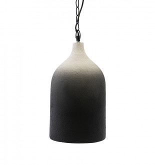 Светильник подвесной sustainable collection, D22х39 см, черный/белый 