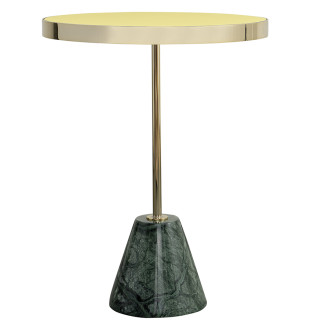 Столик кофейный kaya, D40,8 см, золотистый/зеленый 