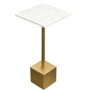 Столик приставной svein, 30х30 см, мрамор/золотой 