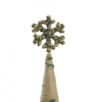 Декор новогодний knitted christmas из джута и гофрированного картона из коллекции new year essential, зеленый 