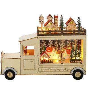 Декор новогодний с подсветкой festive truck из коллекции new year essential 
