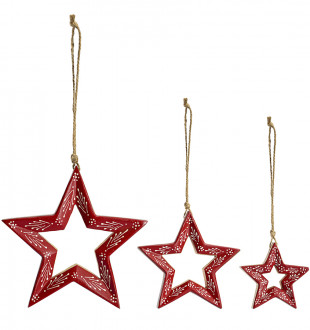 Набор елочных украшений bright stars из коллекции new year essential, 3 шт. 