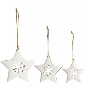Набор елочных украшений winter stars из коллекции new year essential, 3 шт. 