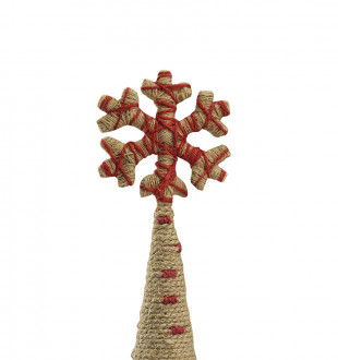 Декор новогодний knitted christmas из джута и гофрированного картона из коллекции new year essential, красный 