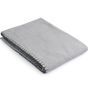 Плед из шерсти мериноса серого цвета из коллекции essential, 130х180 см 