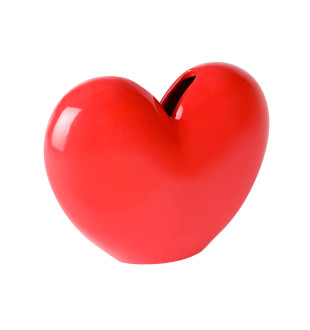 Ваза для цветов love, 15,5 см, красная 