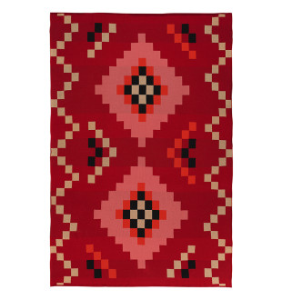 Плед из хлопка по мотивам башкирских орнаментов из коллекции cultural heritage, 130х180 см 