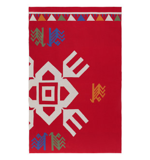 Плед из хлопка по мотивам чувашских орнаментов из коллекции cultural heritage, 130х180 см 