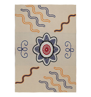 Плед из хлопка по мотивам эвенских орнаментов из коллекции cultural heritage, 130х180 см 