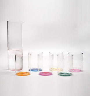 Стаканы средние IRIDE — набор из 6 разноцветных стаканов 