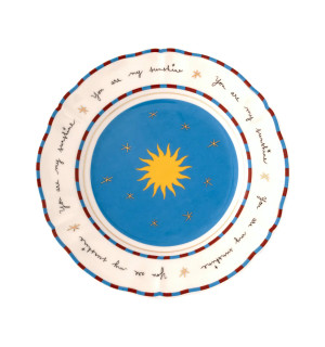 Тарелка мелкая d 20,5 см, декор "Солнце", LA TAVOLA SCOMPOSTA 