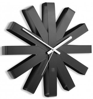 Часы настенные ribbon, D30,5 см, черныe 