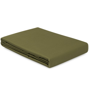 Простыня из сатина из коллекции meditation, olive, 240х270 см 