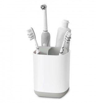 Органайзер для зубных щеток easystore, 9х9х13 см, бело-серый 
