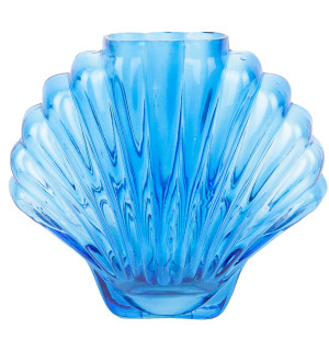 Ваза для цветов seashell, 18,5 см, голубая 
