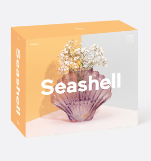 Ваза для цветов seashell, 18,5 см, лиловая 